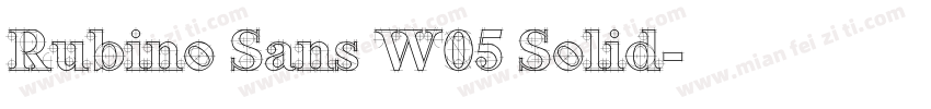 Rubino Sans W05 Solid字体转换
